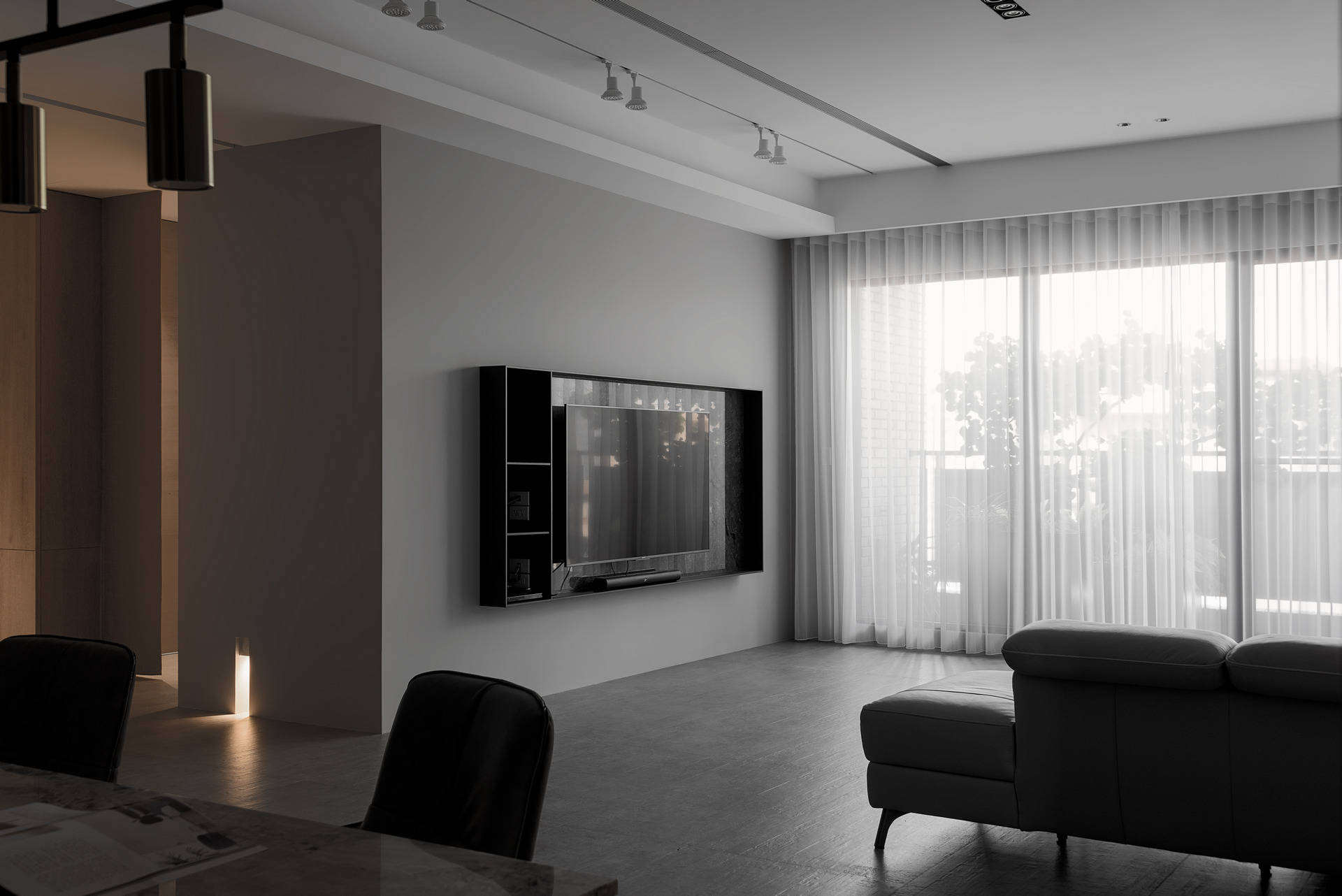 客廳電視牆特寫