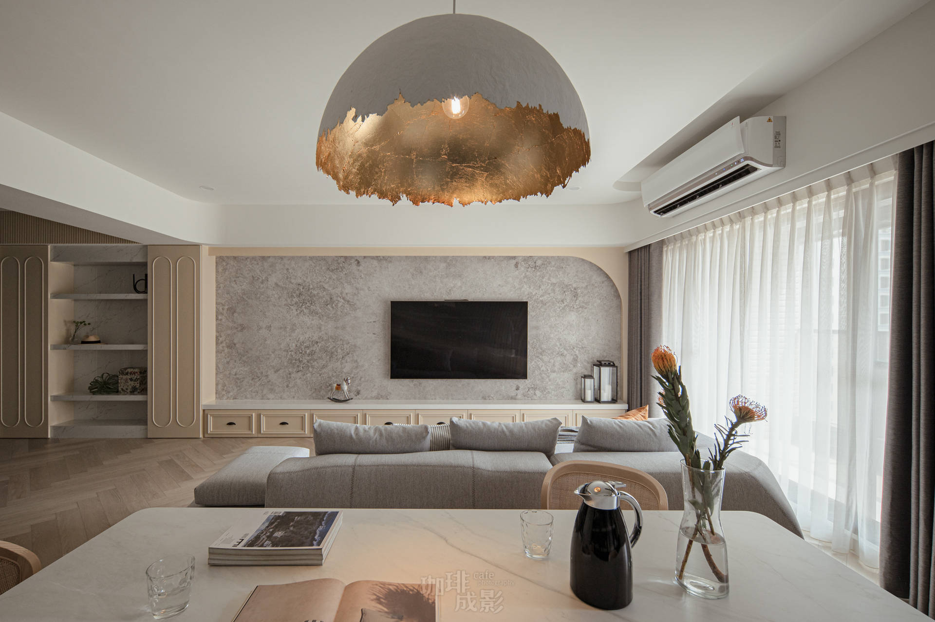 電視牆正面角度