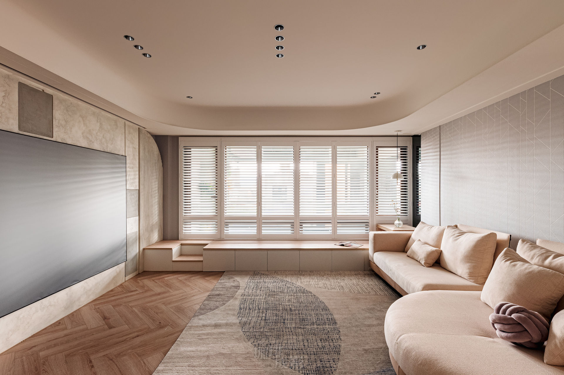 客廳百葉窗全景