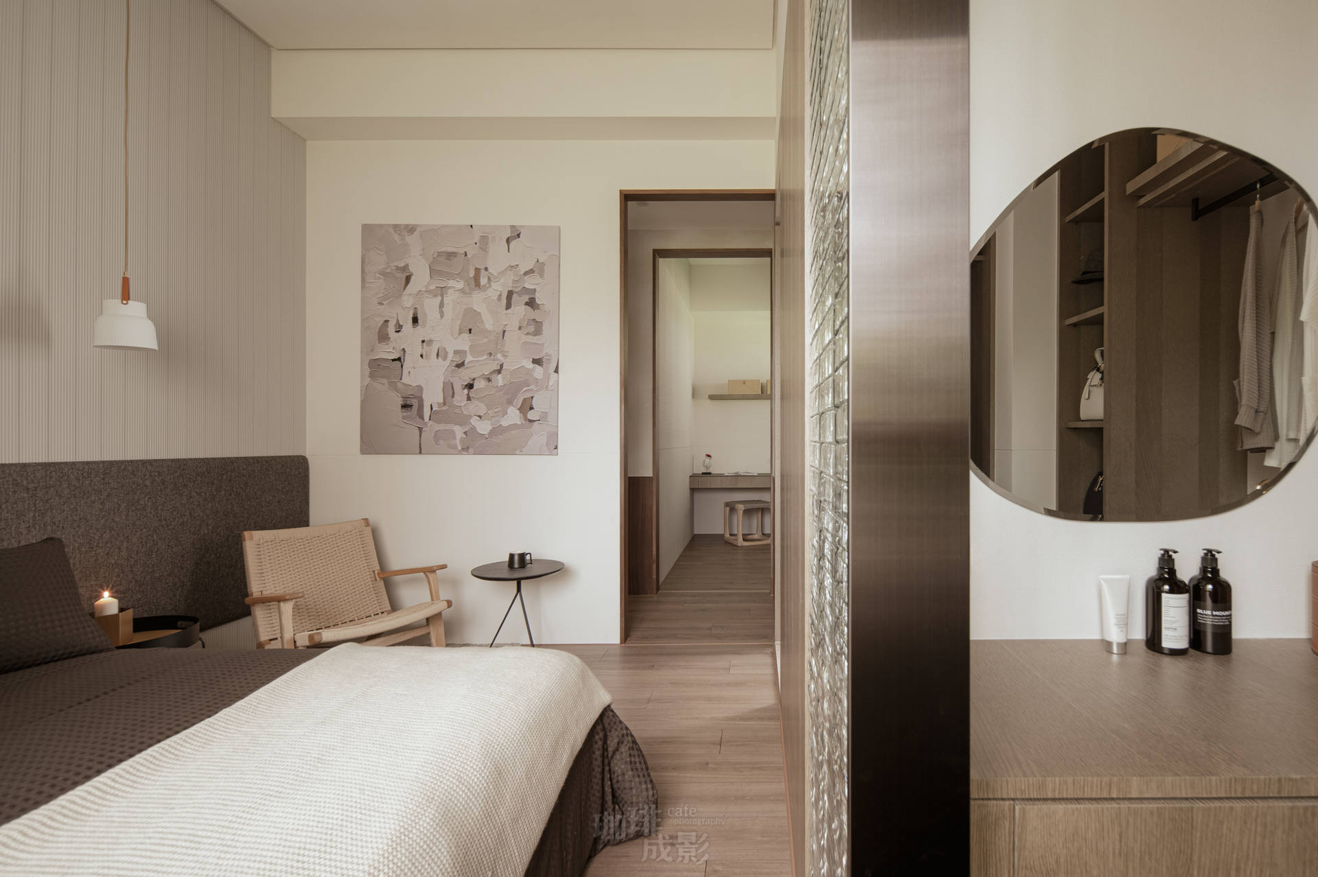 臥房玻璃磚特寫