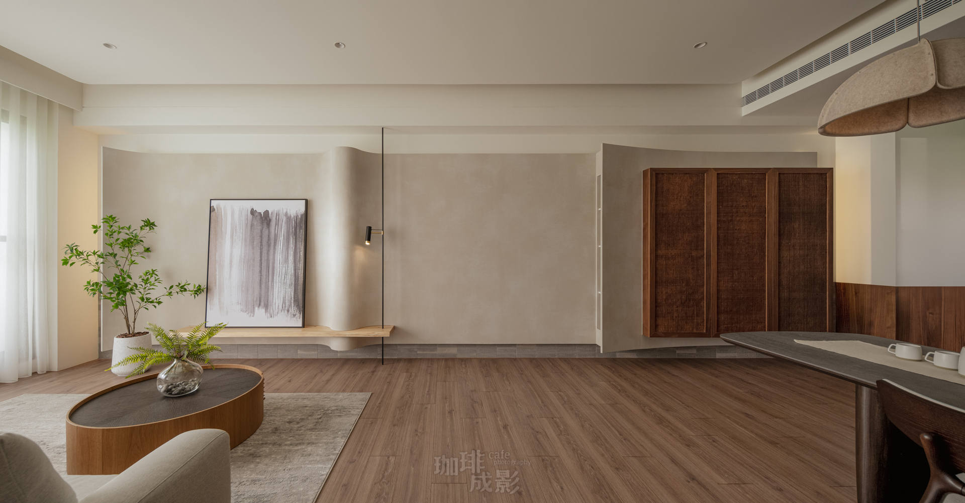 電視牆正面全景