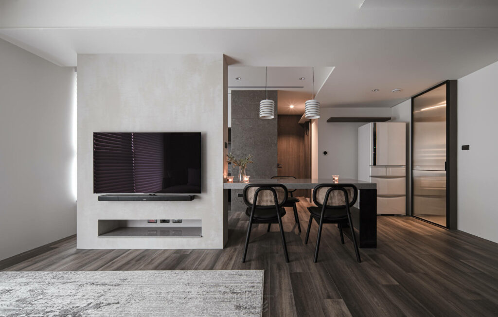 客廳電視牆全景