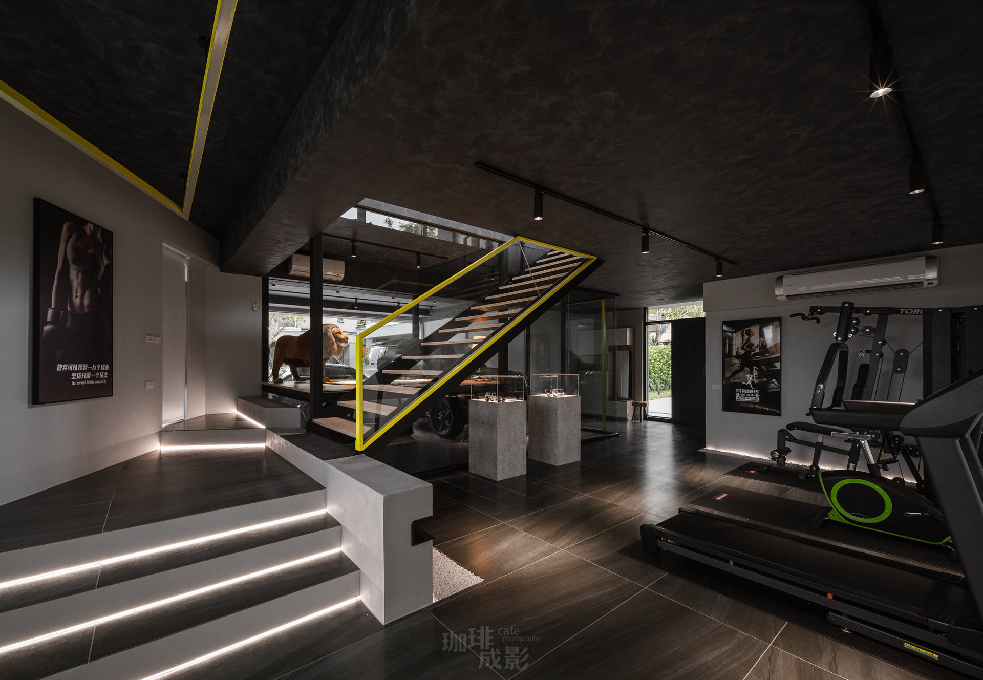 一樓運動空間側面全景